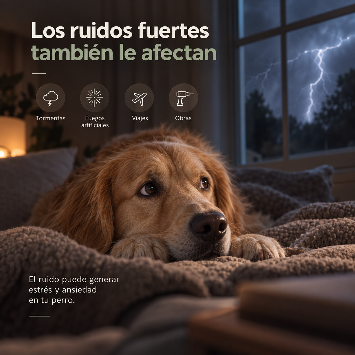 Infografía sobre entornos ruidosos para perros